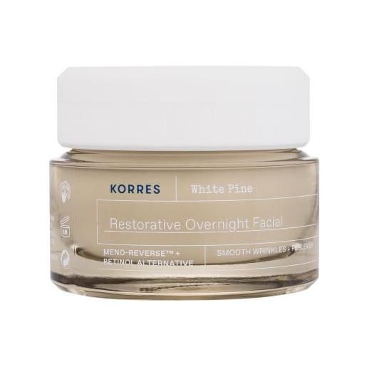 Korres white pine restorative overnight facial cream crema notte antirughe 40 ml per donna