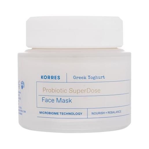 Korres greek yoghurt probiotic super. Dose face mask maschera rinfrescante idratante e nutriente 100 ml per donna