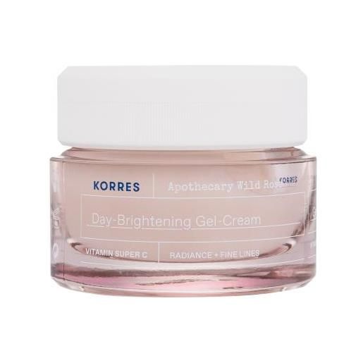 Korres apothecary wild rose day-brightening gel-cream crema gel idratante per l'illuminazione e la riduzione delle rughe 40 ml per donna