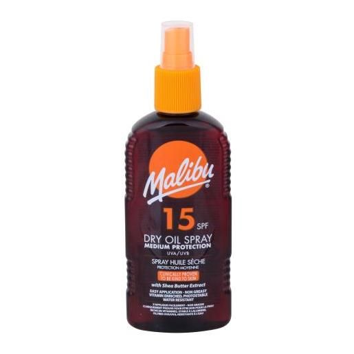Malibu dry oil spray spf15 spray solare waterproof 200 ml