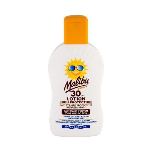 Malibu kids lotion spf30 lozione solare per bambini con aloe vera 200 ml