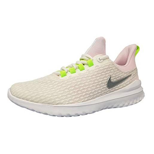 Nike renew rival (gs), scarpe da atletica leggera donna, multicolore (white/metallic silver/platinum tint 100), 36.5 eu