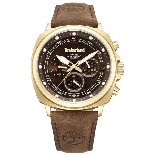 Timberland orologio analogico al quarzo uomo con cinturino in pelle tdwgf0042003