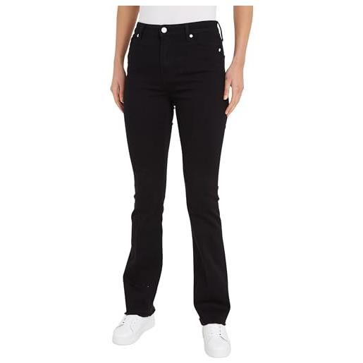 Tommy Hilfiger bootcut hw ww0ww41161 pantaloni di jeans, denim (stay black), 33w / 32l donna