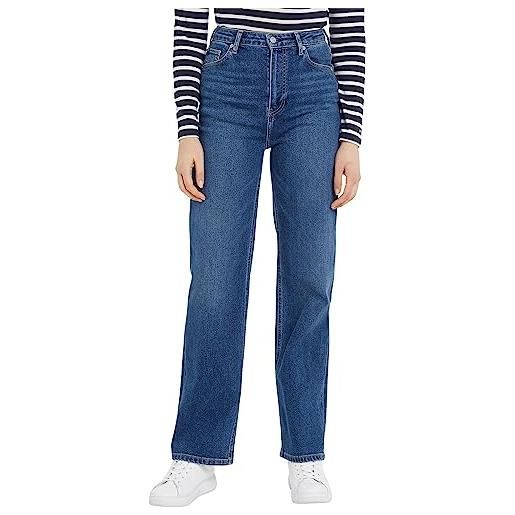 Tommy Hilfiger jeans donna relaxed straight elasticizzati, blu (jane), 30w / 28l