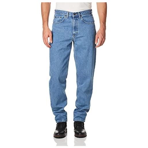 Carhartt jeans da uomo con gamba affusolata (taglie normali e grandi e alte), stonewash, 48w x 30l