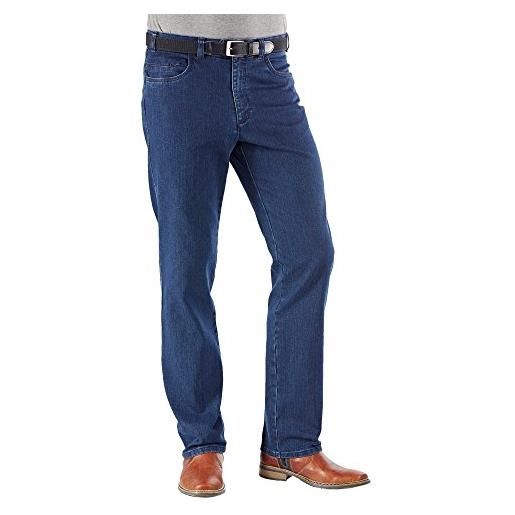 Bruehl 3142 milano - jeans elasticizzati da uomo con cintura abbinata blu (910). 52
