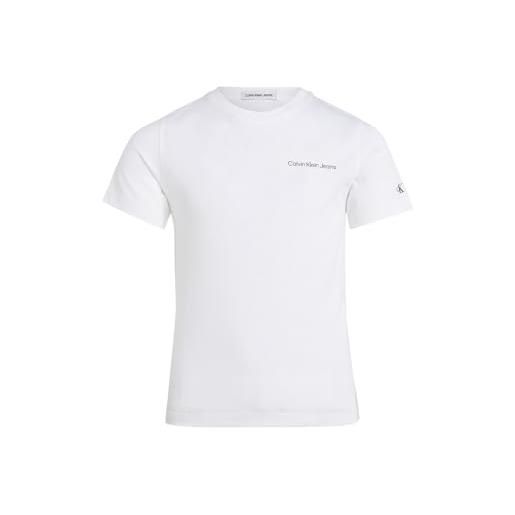 Calvin Klein Jeans chest inst. Logo ss t-shirt iu0iu00544 magliette a maniche corte, nero (ck black), 14 anni unisex-bambini e ragazzi