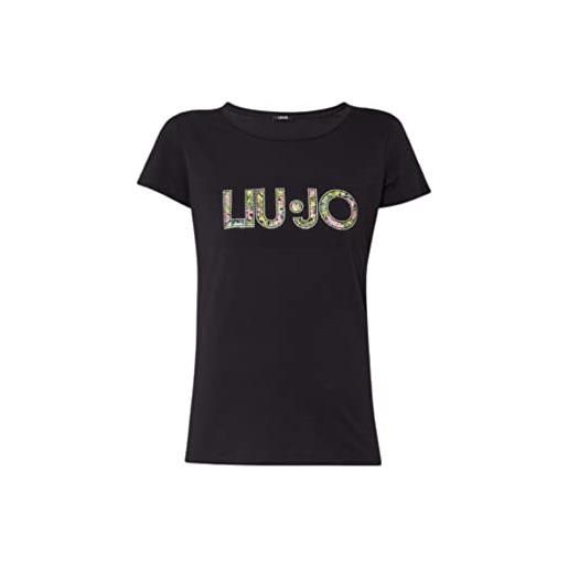 Liu Jo Jeans t shirt liu jo con logo nero donna es23lj41 va3025 j5003 s