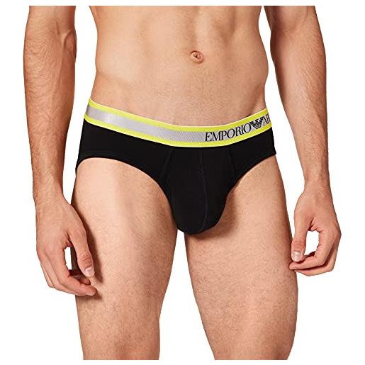 Emporio Armani underwear brief pop logo, biancheria intima uomo, nero, l