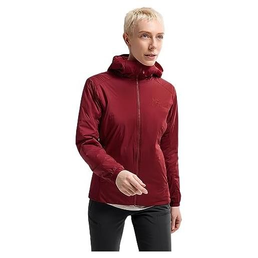 Arc'teryx giacca con cappuccio atom hoodie, bordeaux, s