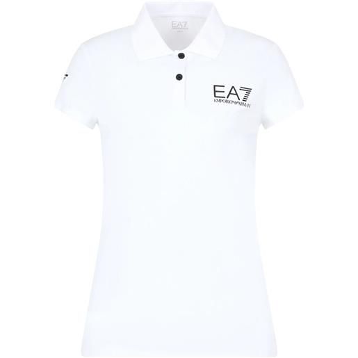 EA7 polo da donna EA7 woman jersey polo shirt - white