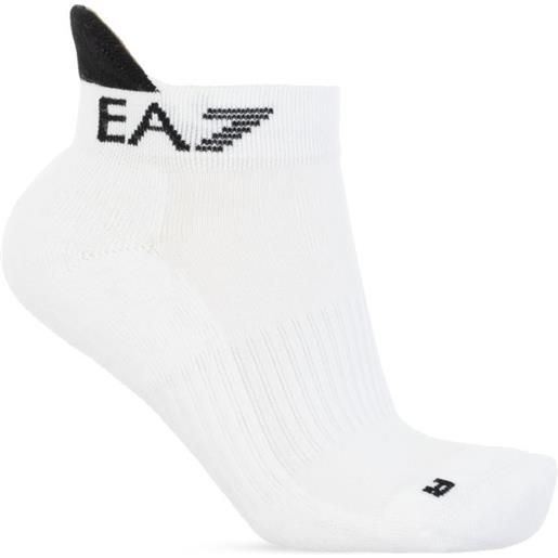 EA7 calzini da tennis EA7 knitted sock 1p - white/black
