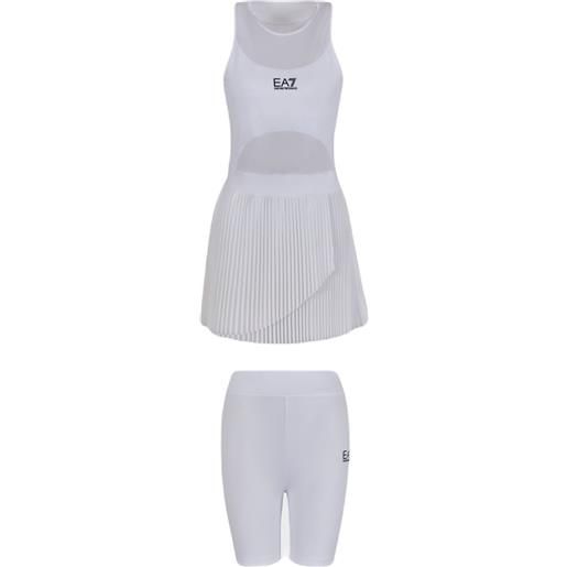 EA7 vestito da tennis da donna EA7 woman jersey dress - white
