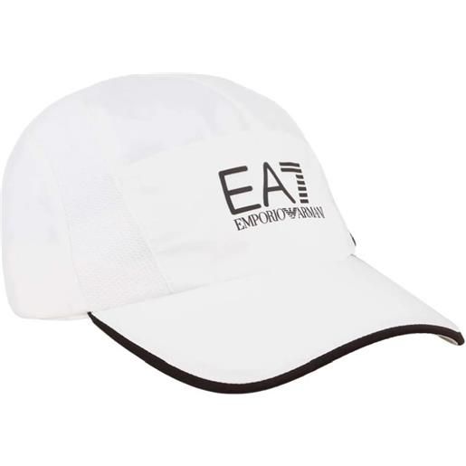 EA7 berretto da tennis EA7 unisex tennis pro light baseball hat - white/black