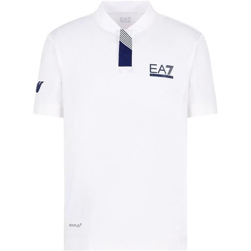 EA7 polo da tennis da uomo EA7 man jersey jumper - white
