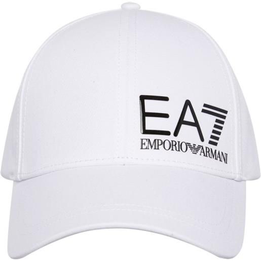 EA7 berretto da tennis EA7 unisex train core logo baseball hat - white/black