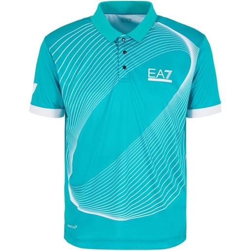 EA7 polo da tennis da uomo EA7 man jersey polo shirt - spectra green
