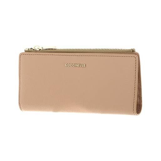 Coccinelle metallic soft wallet grained leather toasted