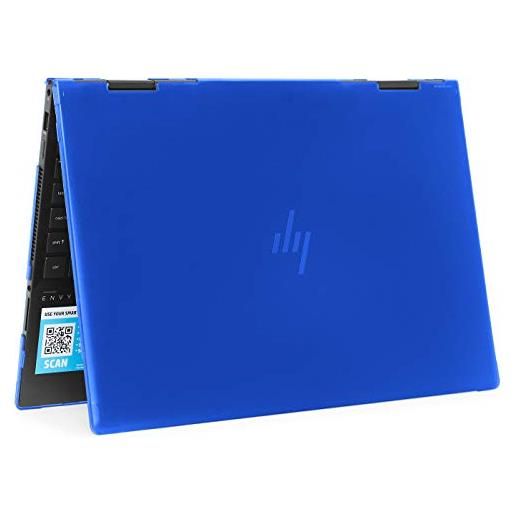 mCover - cover rigida per notebook hp envy x360 15-eexxxx / 15-edxxxx (non compatibile con envy x360 15-aq/bp/ds/dr series & altri modelli) (blu)