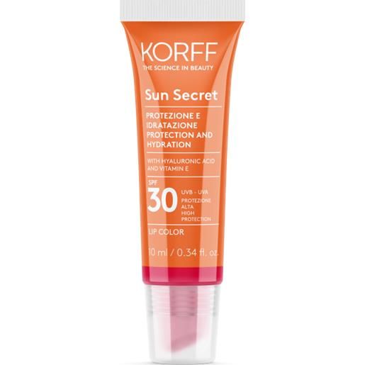 Korff sun secret lip protezione e idratazione spf 30 color 03 ciliegia 10 ml