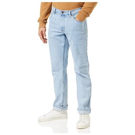 Wrangler straight jeans, blu (bleach), 40w / 34l uomo
