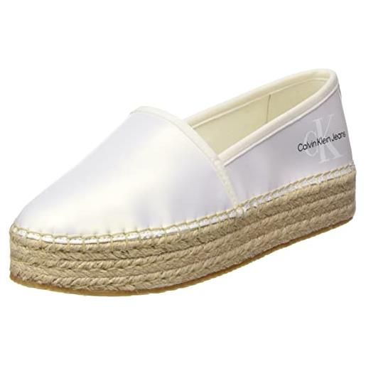 Calvin Klein Jeans espadrillas donna scarpe in tela, multicolore (creamy white/eggshell), 37 eu