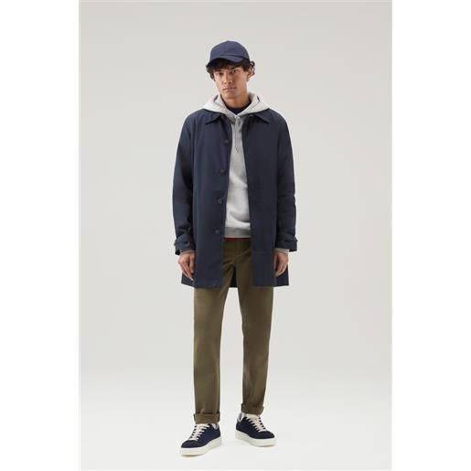 Woolrich uomo soprabito new city in urban touch blu taglia xs