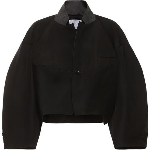 SACAI double-faced wool blend jacket