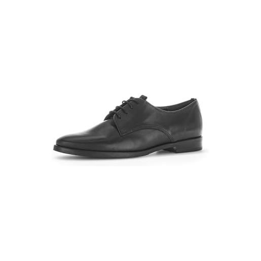 Gabor donna scarpe stringate | signora scarpa da affari | scarpa bassa | scarpa con lacci | lacci | classico | elegante | nero (schwarz) / 01 | 38 eu - 5 uk