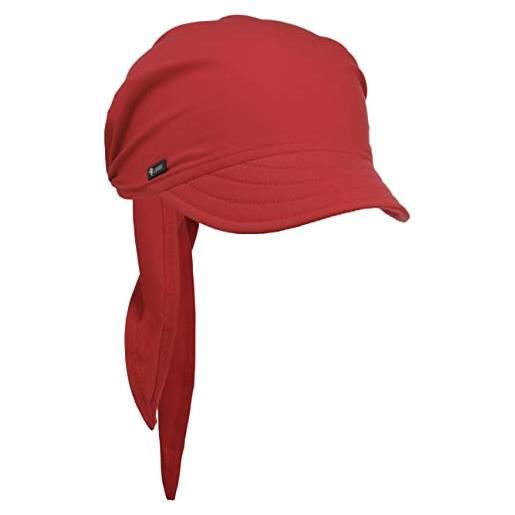LIPODO bandana con visiera donna - made in italy cappellino estivo berretto cotton cap primavera/estate - taglia unica rosso