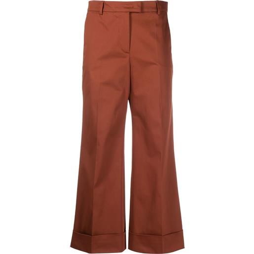 Alberto Biani pantaloni sartoriali crop - marrone