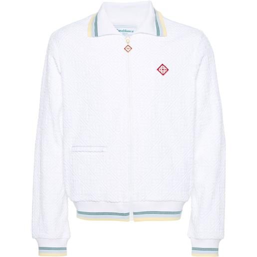 Casablanca giacca con monogramma jacquard - bianco
