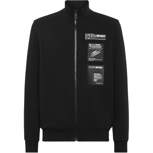 Plein Sport giacca sportiva con applicazione logo - nero