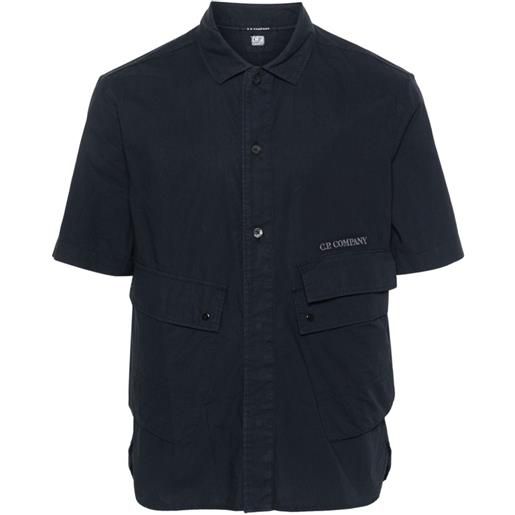 C.P. Company camicia con ricamo - blu