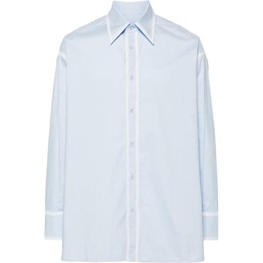 MM6 Maison Margiela camicia con effetto vissuto - blu