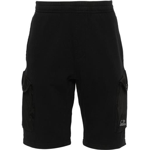 C.P. Company shorts sportivi con ricamo - nero