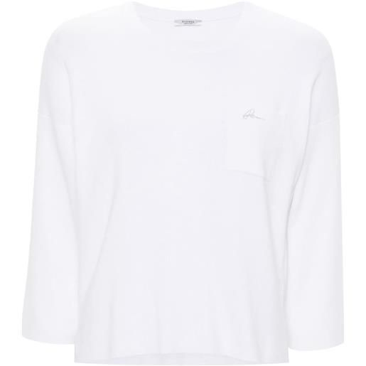 Peserico maglione con logo - bianco