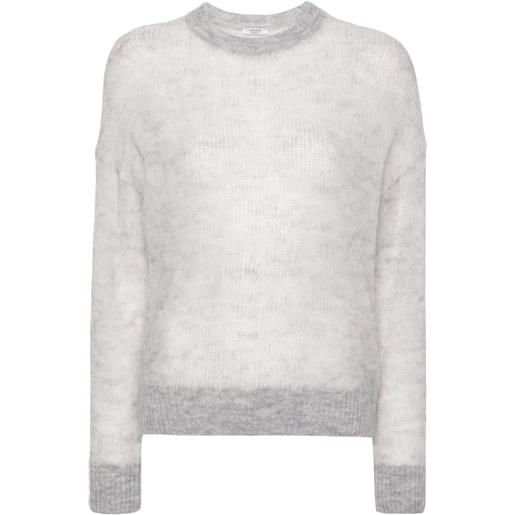 Peserico maglione traforato - grigio