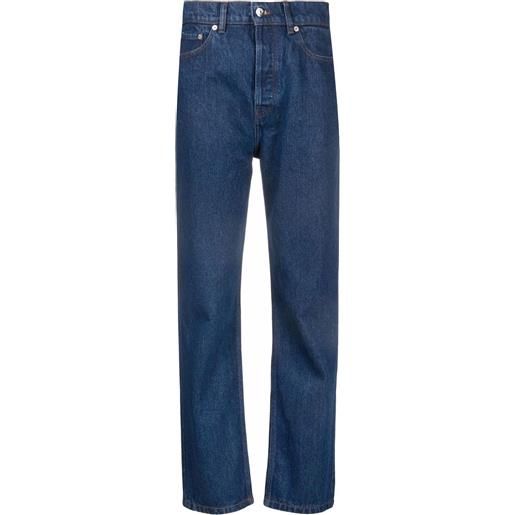 Nanushka jeans dritti crop - blu