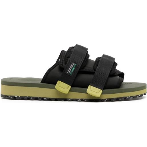 Suicoke sandali slides con applicazione - verde