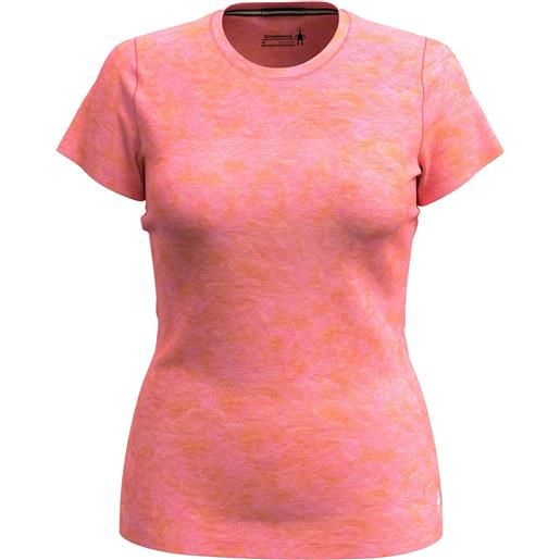 Smartwool - t-shirt da trekking in lana merino - women's merino short sleeve tee guava orange wash per donne in nylon - taglia xs, s, m, l - arancione