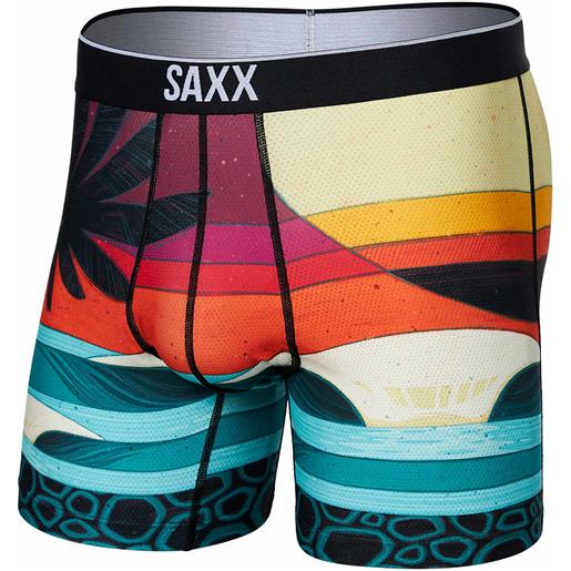 Saxx Underwear - boxer traspiranti - volt breath mesh boxer brief erik abel volcano per uomo - taglia s, m, l, xl - rosso