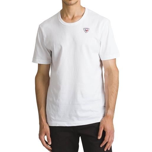 Rossignol - t-shirt in cotone - logo plain tee white per uomo in cotone - taglia s, m, l, xl - bianco