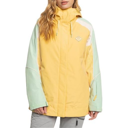 Roxy - giacca tecnica da snowboard - highridge snow jacket sunset gold per donne - taglia xs, s, m - rosa