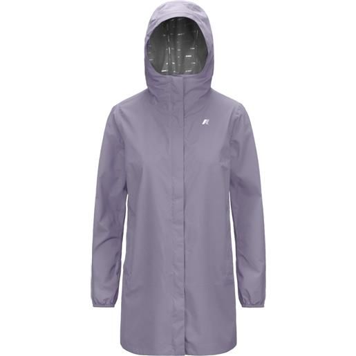 K-Way - parka lungo impermeabile da donna - sophie eco stretch dot v violet glicine per donne in poliestere riciclato - taglia s, m, l - viola