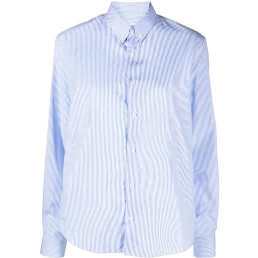 Sporty & Rich camicia a righe con ricamo - blu