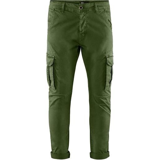 BOMBOOGIE - pantalone tasconato verde
