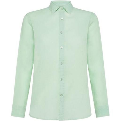 PEUTEREY - camicia lino verde