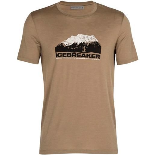 Icebreaker tech lite mountain merino short sleeve t-shirt beige m uomo